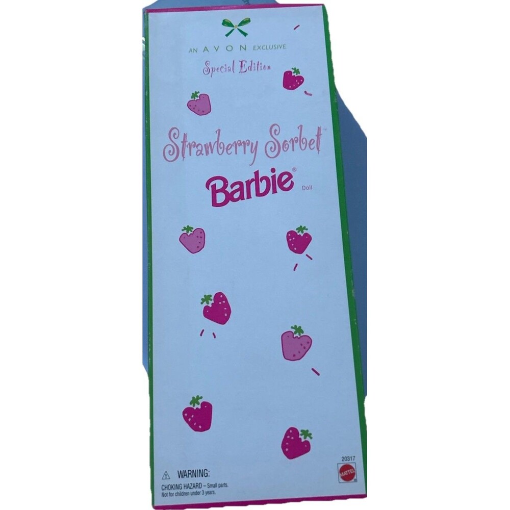 1998 Barbie Doll Strawberry Sorbet Special Edition Avon Vintage Mattel in Box
